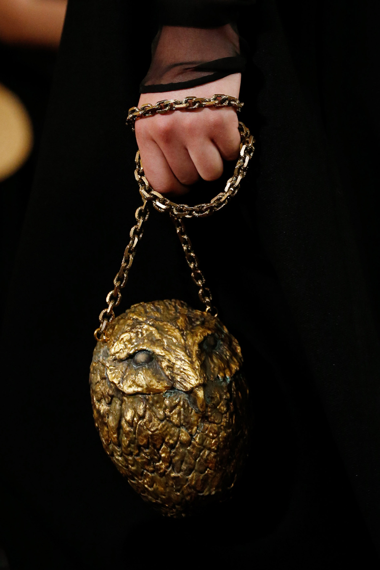 Mandatory Credit: Photo by WWD/REX/Shutterstock (8886420m) Model on the catwalk, bag detail Valentino show, Runway, Fall Winter 2017, Haute Couture Fashion Week, Paris, France - 05 Jul 2017